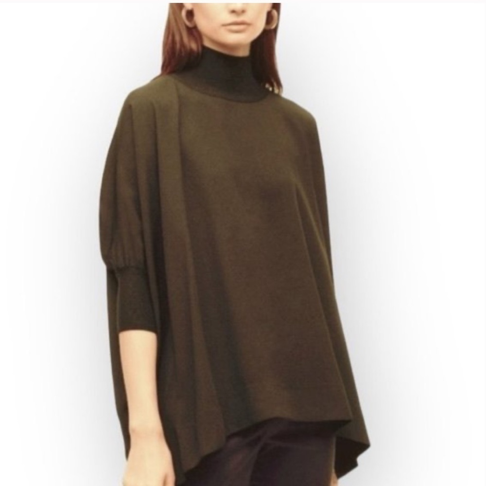 BANATON ARITZIA HAMISH TURTLENECK OLIVE GREEN BLOUSE. Size XXS